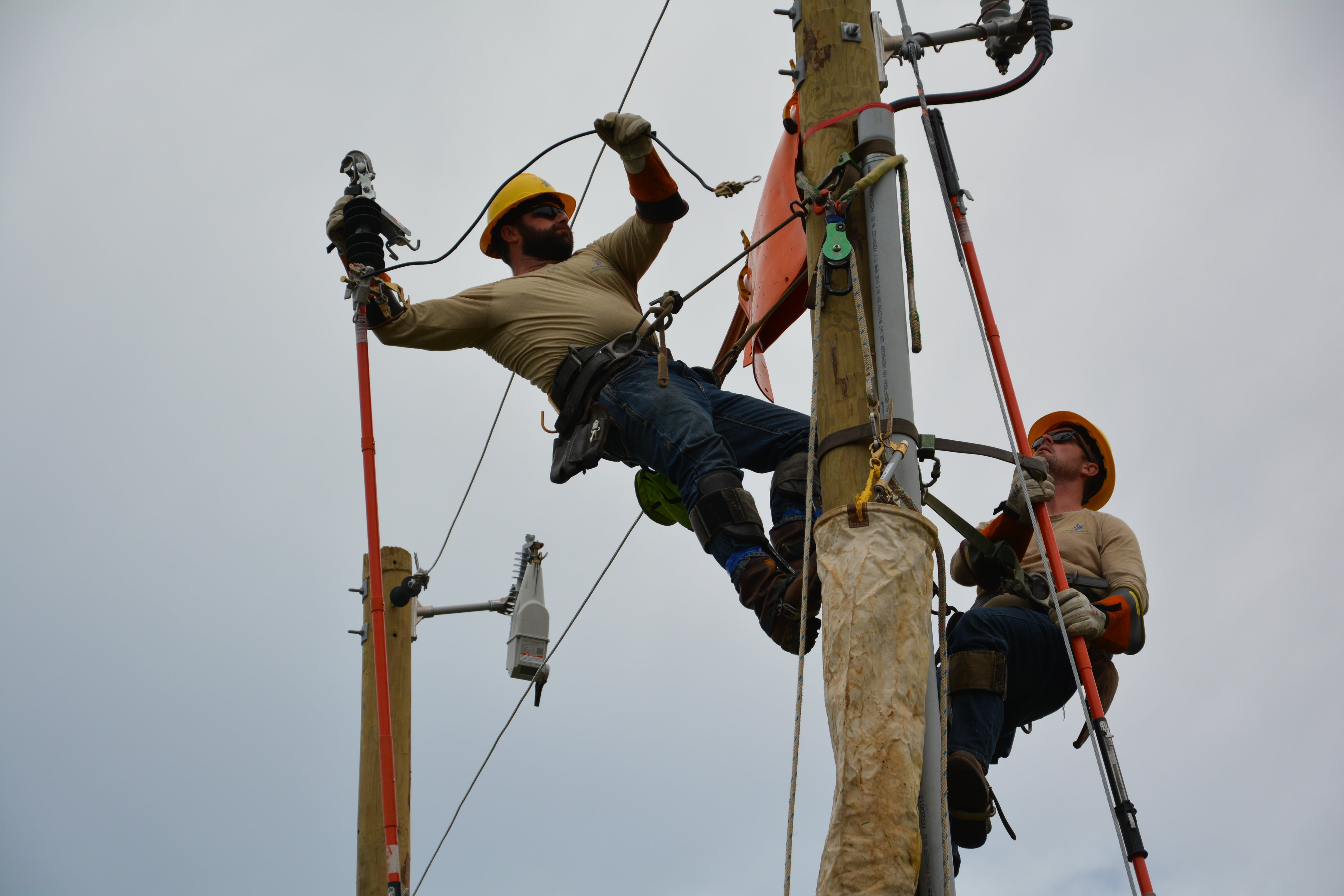 Working on poles