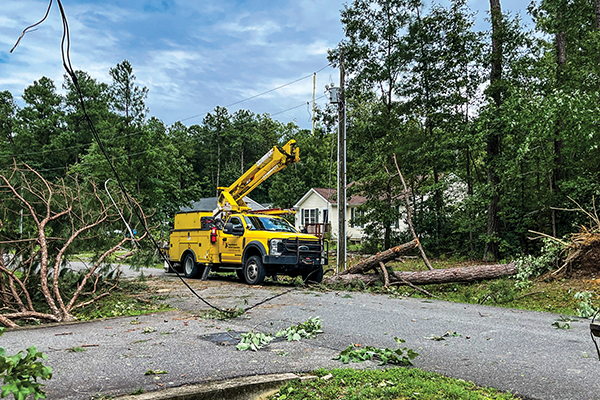 Storm Damae with REC on scene