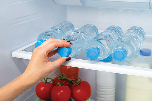 Water bottles in Fridge