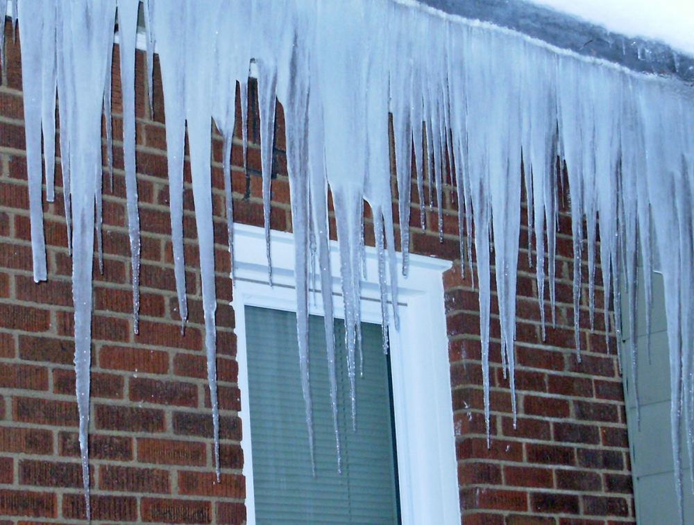 Icicles on a home