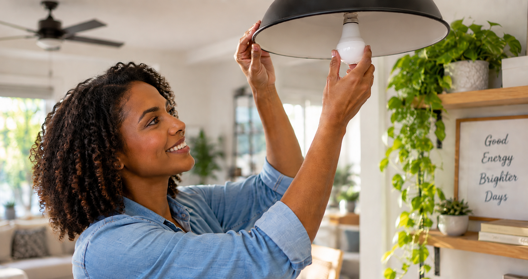 Replacing an energy-efficient light bulb