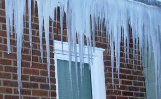 Icicles on a home